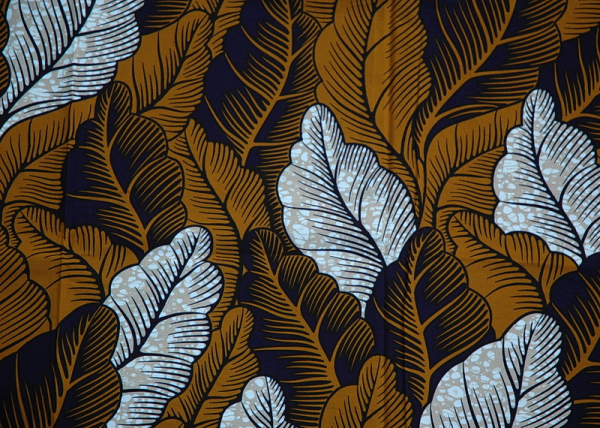 Afrikanischer Stoff - Afrika Waxprint - Blätter Design